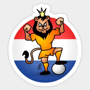 Orange soccer lion Sticker